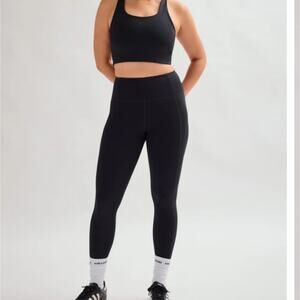 Girlfriend Collective Black Compressive High Rise 7/8 Leggings Squat Proof NWT L